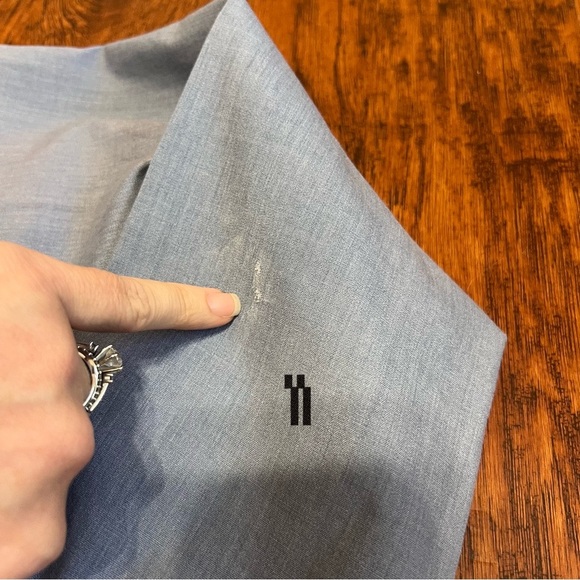 Marte Continentals USA Vintage 60s-70s Chambray Button Down Shirt Embroidered - Picture 6 of 7